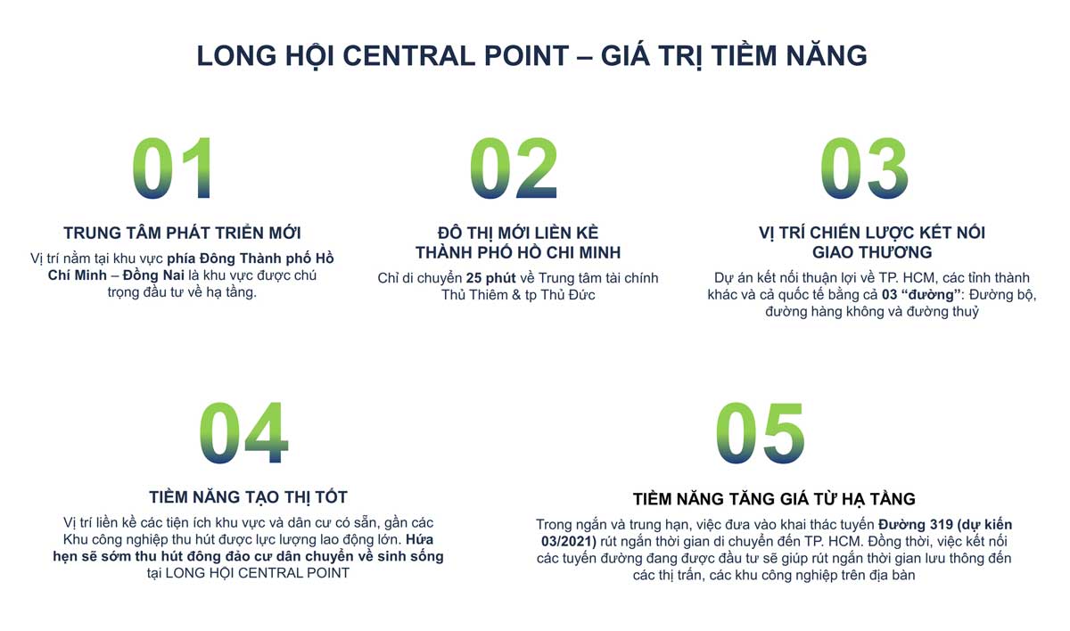 5 Giá Trị Long Hội Central Point Đồng Nai